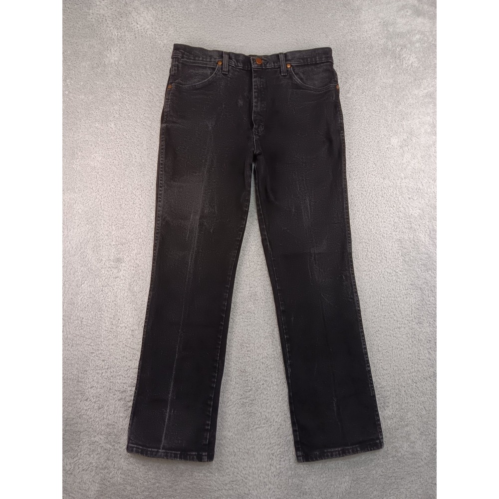 Wrangler Jeans Men 32x30 (Tag 34x30) Black Cowboy Cut A001 3030 Regular Fit